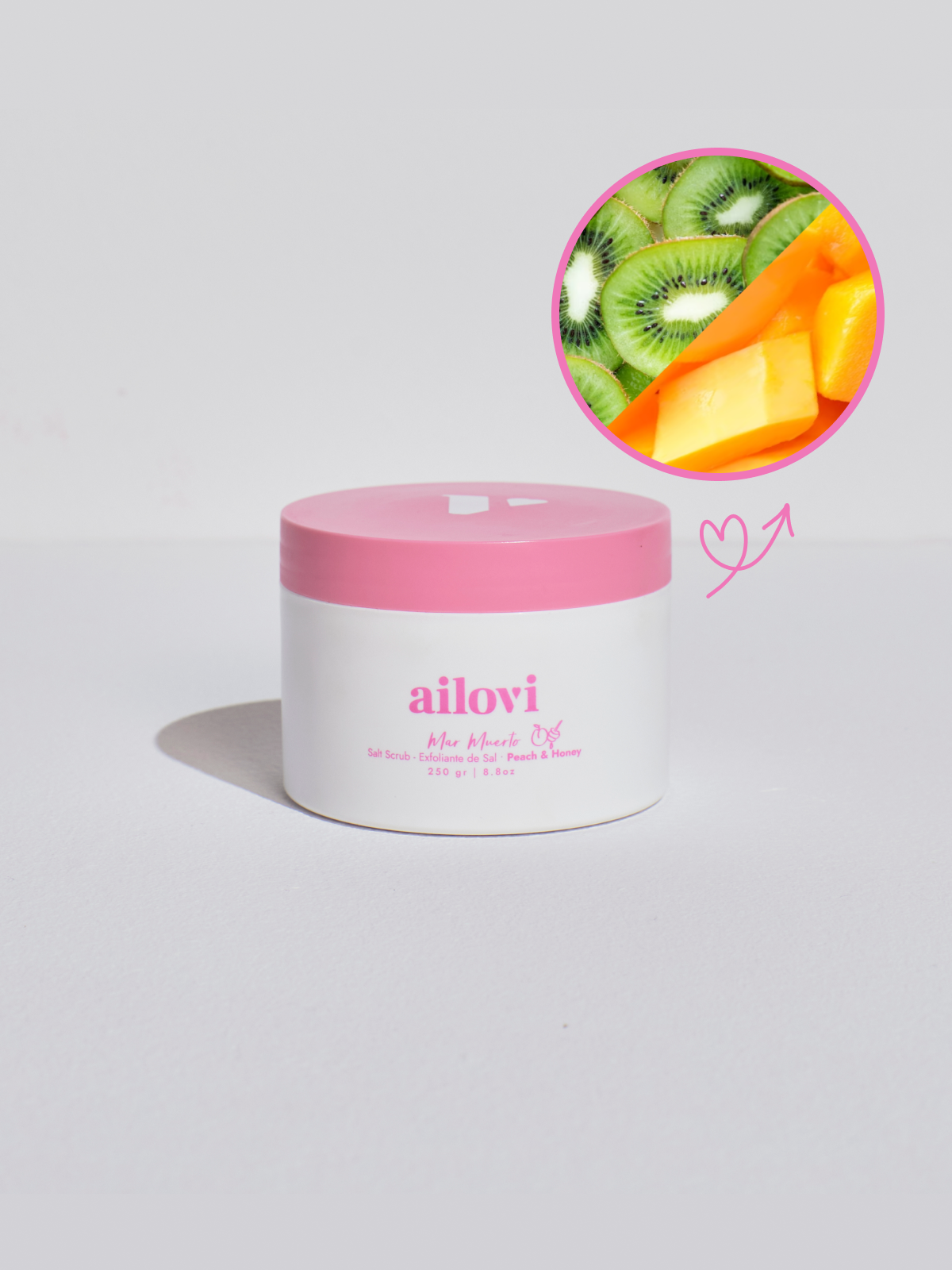 Exfoliante corporal PYT, kiwi y mango