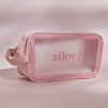 Imagen de producto Cosmetiquera Ailovi bolsa cuadrada color salmón