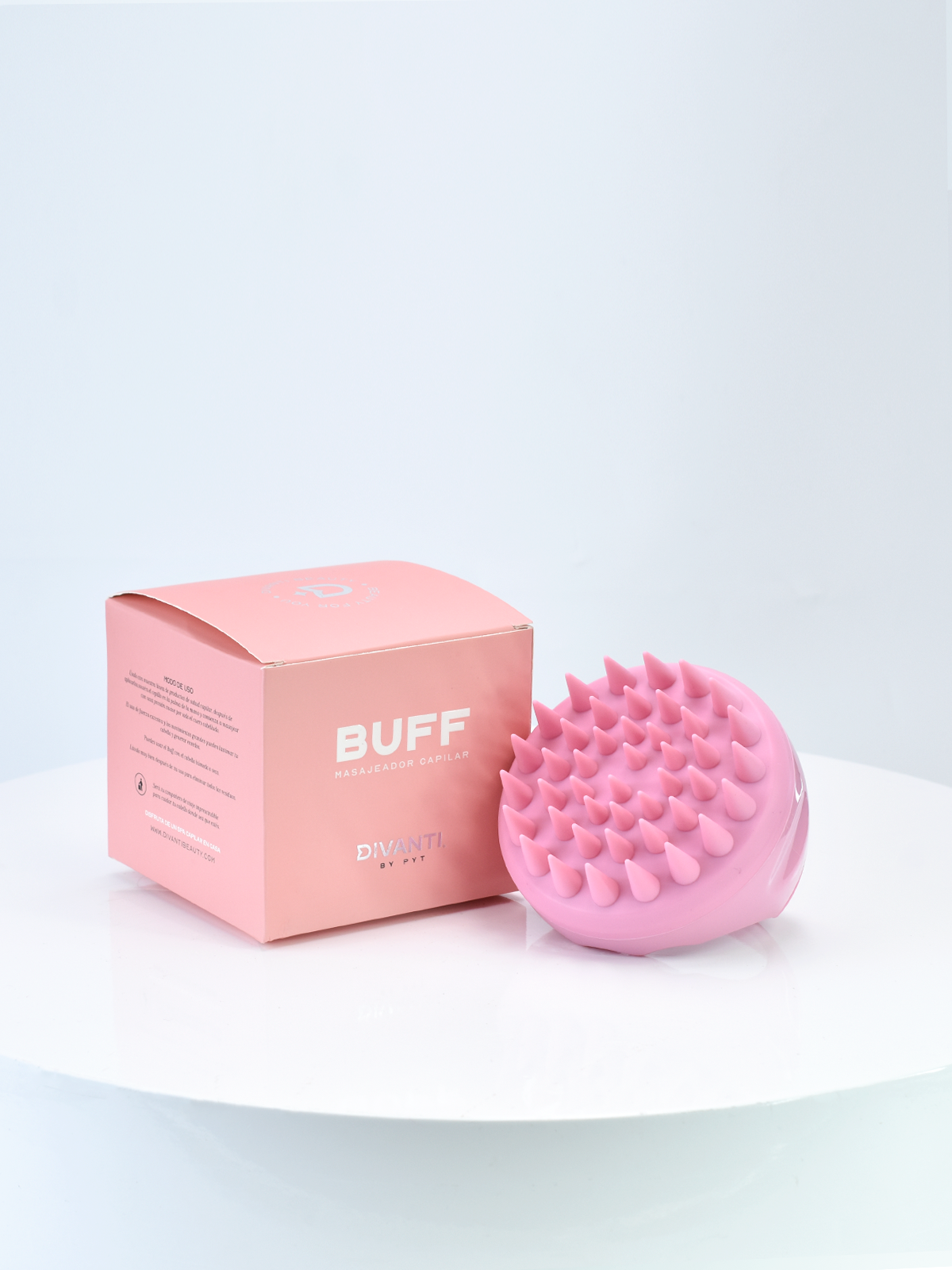 Buff masajeador rosa, de la marca Pyt