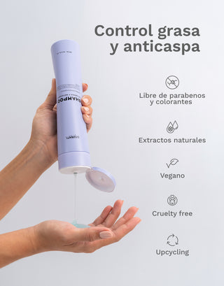 Shampoo antigrasa y anticaspa PYT | Resaltamos Tu Belleza a través De Tu Cabello