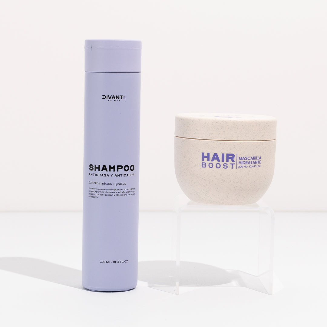 Dúo shampoo y mascarilla - Shampoo antigrasa y anticaspa PYT | Resaltamos Tu Belleza a través De Tu Cabello
