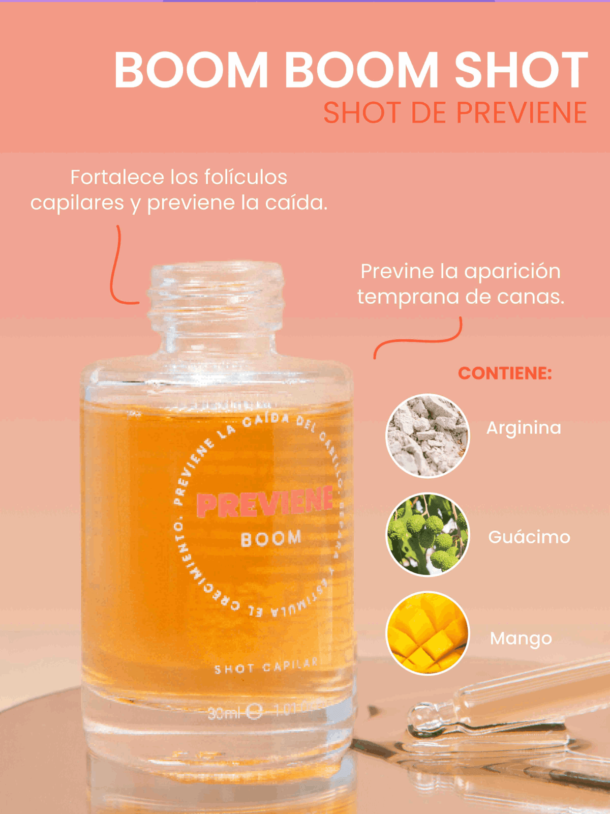 Boom Boom Shot Hidratacion - Gotero PYT | Resaltamos Tu Belleza a través De Tu Cabello