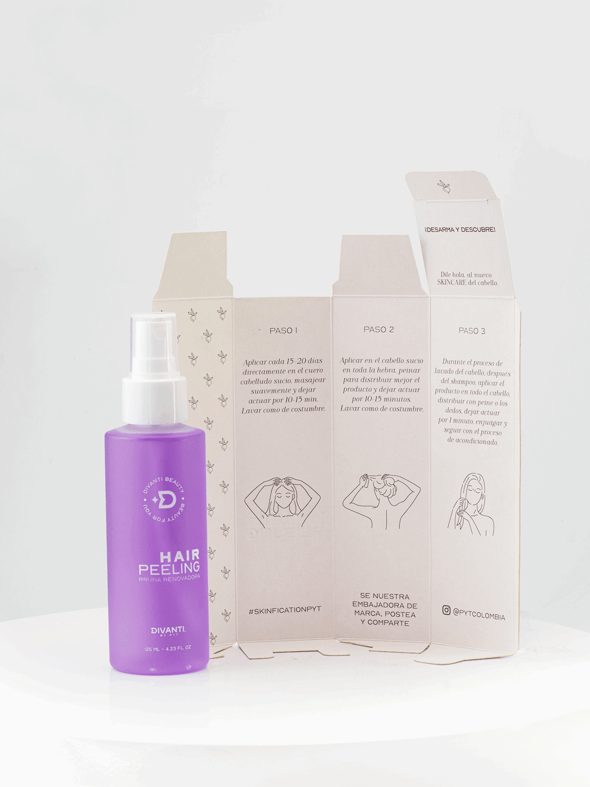 Bruma exfoliante capilar | Hair peeling PYT | Resaltamos Tu Belleza a través De Tu Cabello