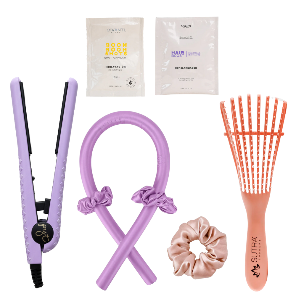 Kit Back to School mini plancha - Lavanda PYT | Resaltamos Tu Belleza a través De Tu Cabello