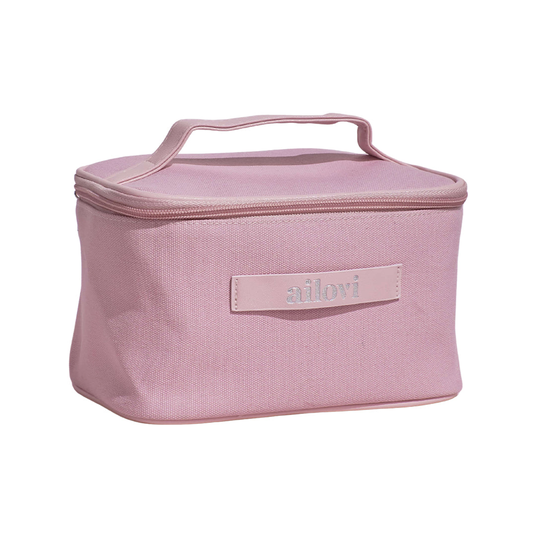 Cosmetiquera Alovi caja color salmón PYT | Resaltamos Tu Belleza a través De Tu Cabello