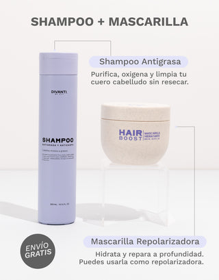 Dúo shampoo y mascarilla PYT | Resaltamos Tu Belleza a través De Tu Cabello