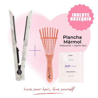 Kit Plancha Marmol Amor y Amistad PYT | Resaltamos Tu Belleza a través De Tu Cabello