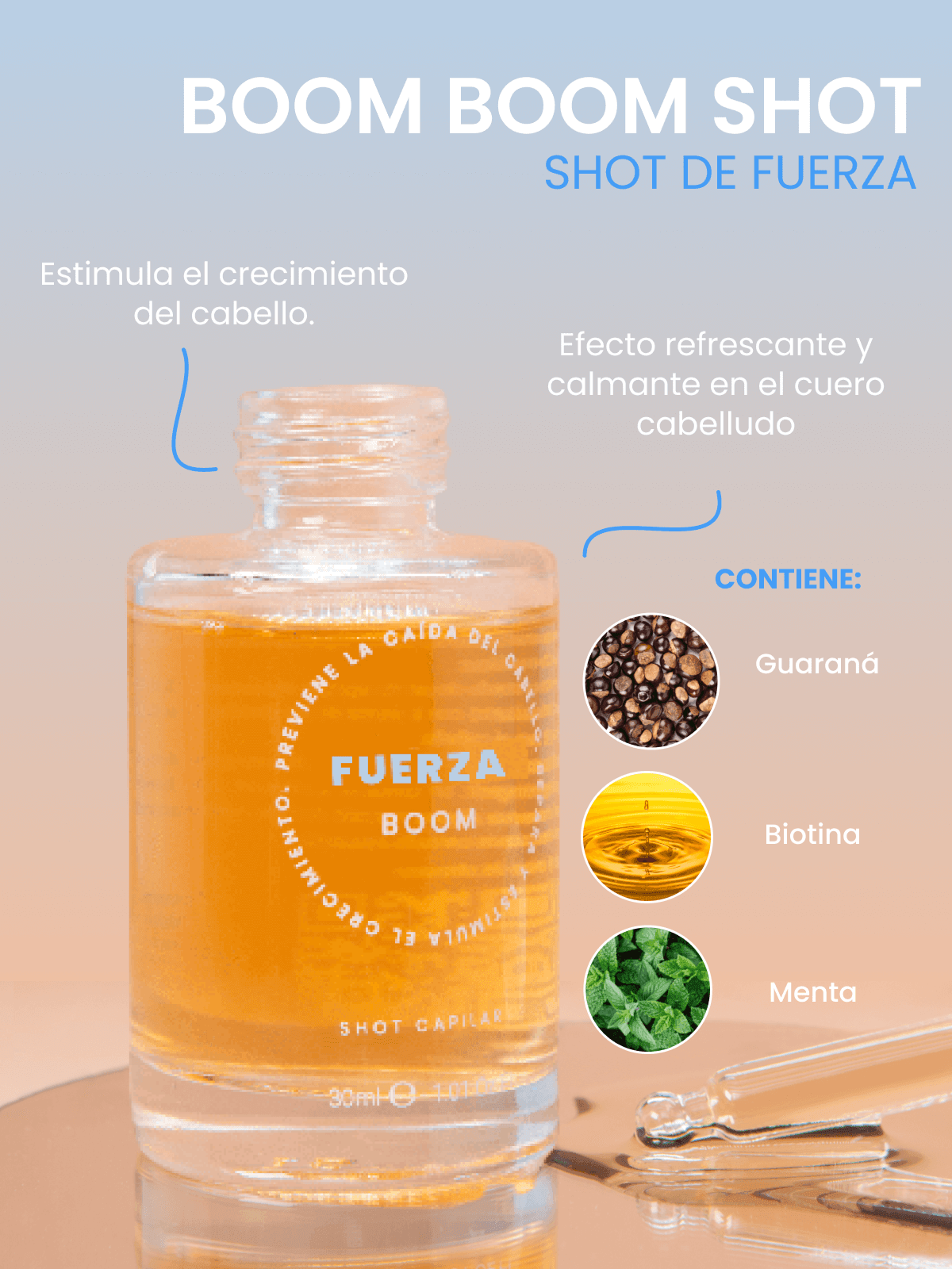 Boom Boom Shot Hidratacion - Gotero PYT | Resaltamos Tu Belleza a través De Tu Cabello