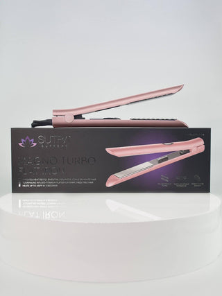 Plancha titanio Magno Turbo Golden Rose PYT | Resaltamos Tu Belleza a través De Tu Cabello